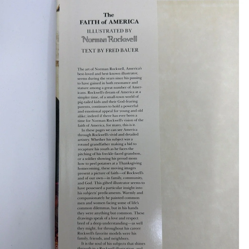 Norman Rockwell The Faith of America Hardcover Book Fred Bauer Guidepost Vintage